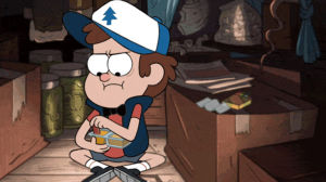gravity falls,angry,eating,frustrated,snacks