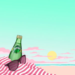 animation,design,trippy,psychedelic,beach,commission,towel,perrier