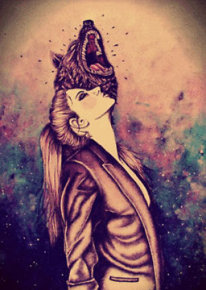 wolf,psychedelic,space,acid,drugs,psychedelia,colors,amazing,abstract art,abstract,trippy,powerful,art,girl,random,blur,howl,trippin balls