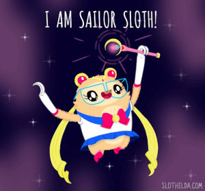 kawaii,sailor moon,cosplay,sloth,comic con,slothilda