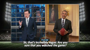 stephen colbert,tv,television,barack obama,president obama,late show,the late show