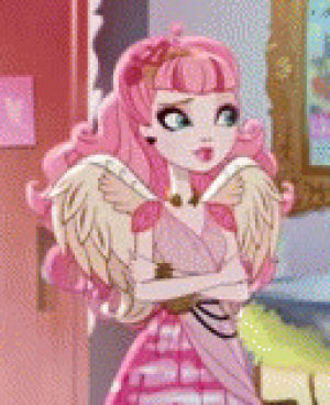 ever after high,pink,um,ca cupid,pout,sad,oh,eah,upset,excuse you,taken aback