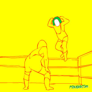 animation,fox,face,wrestling,red,humor,animation domination,punch,yellow,boxing,fox adhd,penelope gazin,green hair,animation domination high def,doink