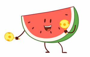 watermelon,playkids,dancing watermelon,maracas,junioronthejob,junior,salsa,kids,children