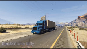 video game physics,truck,gta v,trailer,over,flip,semi,bridge