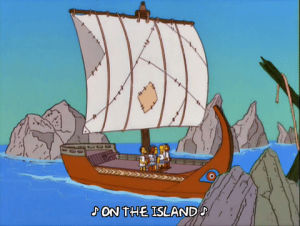 sailing ship,episode 14,homer,singing,season 13,ship,13x14