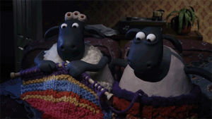knit,knitting,shaun the sheep,crochet,concentrate,shaunthesheep,aardman,cosy,animation,christmas,xmas,stop motion,craft