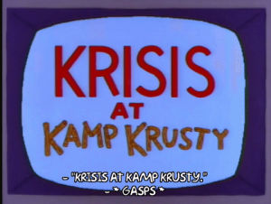 krisis at kamp krusty,season 4,episode 1,title,4x01