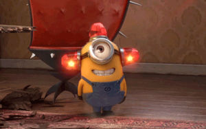 funny,firefighter,light,funny gif,happy,fun,excited,flash,minions,flashing lights,despicableme2