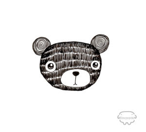 illustration,art,cute,animals,black,artist,animal,drawing,bear,doodle,blinking,cub,grizzly