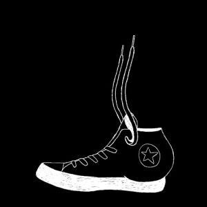 converse,bounce,black and white,jump,tom bunker,made by you,chuck taylors,art