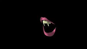 lips,scary,snake tongue,nicki minaj,hiss,fangs,tongue,art,animation,halloween,scared,monster,vampire,spooky,snake,teeth,scare,frightened,lip sync,cartuna,dj mustard,sharp,jeremih,felix colgrave,frighten