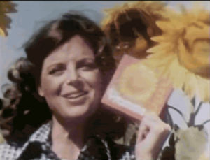 promise,sunflowers,80s,1980s,commercial,1981,checking him out