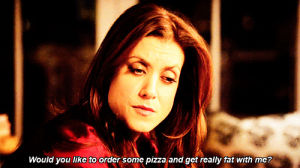 eating,private practice,kate walsh,food,pizza,fat,addison montgomery