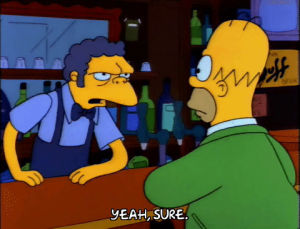 bartender,season 3,homer simpson,episode 10,yes,bar,moe szyslak,3x10,agreeing