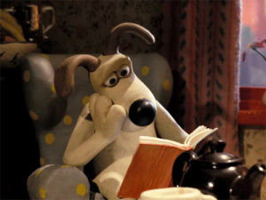 reading,read,wallace and gromit,bored
