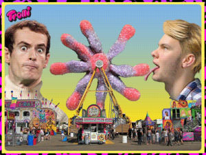 ferris wheel,trolli,weirdly awesome,amusement park,sour brite octopus,amusement ride