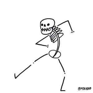 animation,skeleton,dance,artists on tumblr,halloween,art,dancing,foxadhd