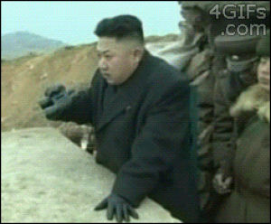 north korea,kim jung un,tv,wave,nope,denied,binoculars