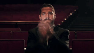 congrats,serious,clapping,shia labeouf,reaction,applause,well done