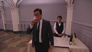 stephen colbert,drinking,drink,wink,alcohol,cheers,late show,buy you a drink