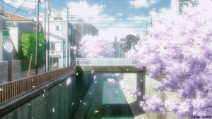 sakura,anime scenery,highschool of the dead,beautiful,sakura tree,high school of the dead,cherry blossoms,anime,scenery,episode 8 btw