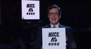 stephen colbert,nice,colbert,the late show with stephen colbert,the late show,jenny lewis,musical guest,naf,nice as fuck
