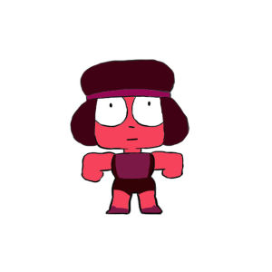 nervous,animation,reaction,steven universe,ruby,exicted,heavy breathing