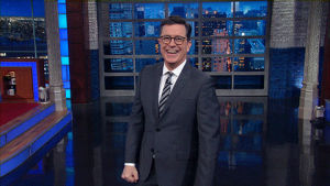 how are you,excited,hi,stephen colbert,hey,late show,hello out there,whats up