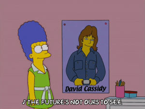 david cassidy,happy,marge simpson,episode 10,excited,season 16,poster,patty bouvier,16x10,joyous