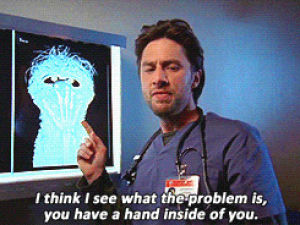 scrubs,puppet,tv,funny,cute,silly,jd