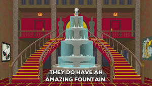 water fountain,grand entrance,stairs,fountain,snazzy