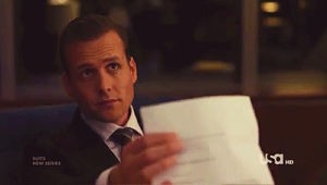documents,paper,harvey specter,suits,fact check,please,gabriel macht,holy crap,take this,as soon as you walked in here