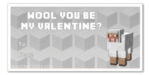 gaming,minecraft,zombie,pig,cow,sheep,valentine cards