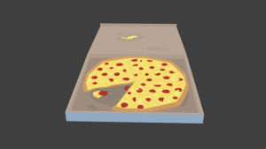 3d,pizza,low poly