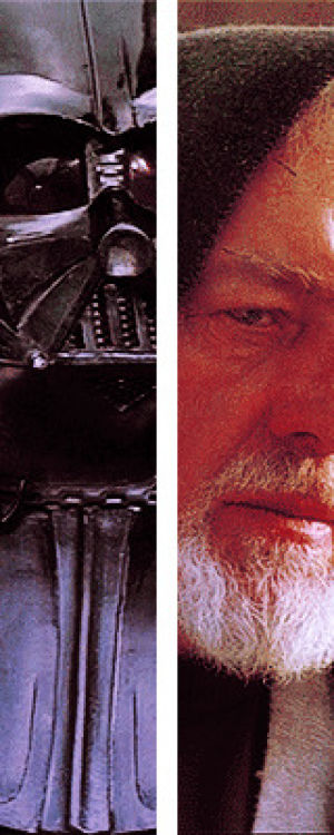 wise,movie,star wars,black,old,character,gray,side by side,sci fi