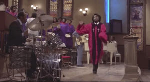 the blues brothers,reverend cleophus james,james brown,church
