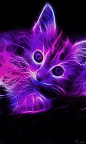 Seamless colorful neon cat heads Royalty Free Vector Image