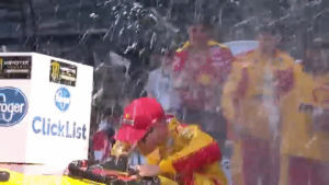 happy,excited,celebrate,nascar,pumped,joey logano