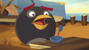 angrybirds,angry birds,starving,hungry,no food,munchies,famished,sad,bomb,toon