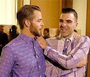 chris pine,celebrities,wow,zachary quinto,anyway