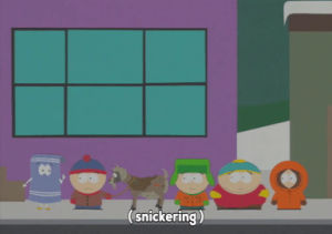 eric cartman,stan marsh,angry,kyle broflovski,south park,kenny mccormick,annoyed,towlie,bothered,snickering