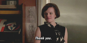 peggy olson,movies,television,mad men,thanks,thank you