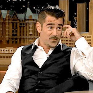 jimmy fallon,colin farrell,i love this man,like really,and that vestconverse outfit is really working for me