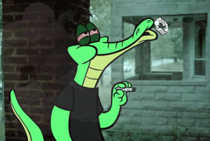 crocodile,stoner,smoke,alligator,skrugglin
