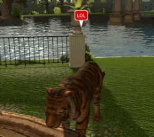 glitch,fall,video game,falling,tiger,ps3,fountain,psn,playstation network,water fountain,playstation home,ps home