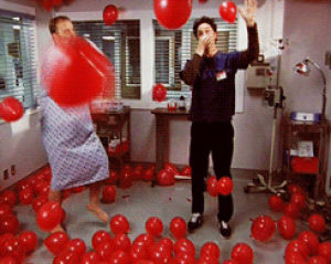scrubs,television,dancing,balloons