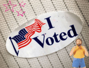 i voted,vote,sticker,voting,travis wanderley