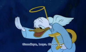 donald duck,goodbye,wave,bye