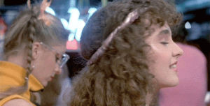 diane franklin,movies,1980s,looking,staring,televandalist,teenager,curly hair,teodora